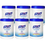 PURELL Sanitizing Hand Wipes, 6 x 6 3/4, White, 270/Canister, 6 Canisters/Carton View Product Image