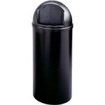 Rubbermaid Commercial Marshal Classic Container, Round, Polyethylene, 15 gal, Black View Product Image