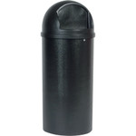 Rubbermaid Commercial Marshal Classic Container, Round, Polyethylene, 25 gal, Black View Product Image