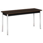 HON Utility Table, Rectangular, 60w x 20d x 29h, Mocha/Black View Product Image