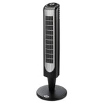 Holmes Three-Speed Oscillating Tower Fan with Remote Control, Metallic Silver/Black View Product Image