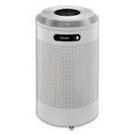 Rubbermaid Commercial Silhouette Waste Receptacle, Round, Steel, 26 gal, Silver Metallic View Product Image