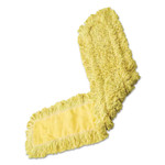 Rubbermaid Commercial Trapper Looped-End Dust Mop Head, 12 x 5, Yellow View Product Image