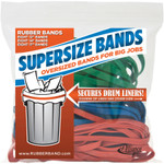Alliance SuperSize Bands, 0.25" Width x Assorted Lengths, 4060 psi Max Elasticity, Assorted Colors, 24/Pack View Product Image