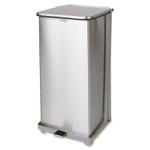 Rubbermaid Commercial Defenders Biohazard Step Can, Square, Steel, 24 gal, Stainless Steel View Product Image