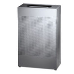 Rubbermaid Commercial Designer Line Silhouettes Waste Receptacle, Steel, 13 gal Capacity, Silver Metallic View Product Image