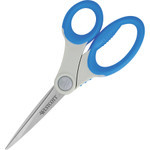 Westcott Scissors with Antimicrobial Protection, 8" Long, 3.5" Cut Length, Blue Straight Handle View Product Image