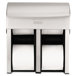 Georgia Pacific Professional Compact Quad Vertical 4-Roll Coreless Dispenser, 11.75 x 6.9 x 13.25, Stainless View Product Image