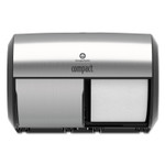 Georgia Pacific Professional Compact Coreless Side-by-Side 2-Roll Dispenser, 11 x 7.4 x 7.4, Stainless Steel View Product Image