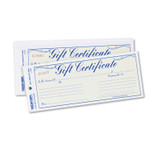 Rediform Gift Certificates w/Envelopes, 8-1/2w x 3-2/3h, Blue/Gold, 25/Pack View Product Image