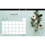 Blueline Romantic Monthly Desk Pad Calendar, 17.75 x 10.88, Floral, 2021 View Product Image