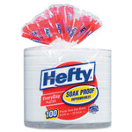 Hefty Soak Proof Tableware, Foam Plates, 8 7/8" dia, 100/Pack View Product Image