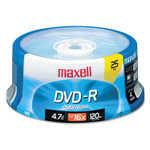 Maxell DVD-R Discs, 4.7GB, 16x, Spindle, Gold, 25/Pack View Product Image