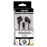 Maxell Colorbuds with Microphone, Black View Product Image