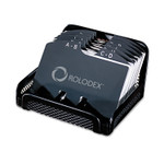 Rolodex Metal/Mesh Open Tray Business Card File Holds 125 2 1/4 x 4 Cards, Black View Product Image