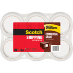 Scotch 3750 Commercial Grade Packaging Tape, 3" Core, 1.88" x 54.6 yds, Clear, 6/Pack View Product Image