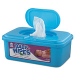 AmerCareRoyal Baby Wipes Tub, White, 80/Tub, 12/Carton View Product Image