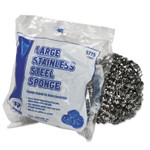 AmerCareRoyal Large Stainless Steel Sponge, Polybagged, 1.75 oz, 12/PK, 6 PK/CT View Product Image