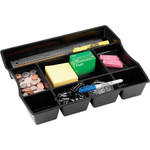 Rubbermaid Nine-Compartment Deep Drawer Organizer, Plastic, 14 7/8 x 11 7/8 x 2 1/2, Black View Product Image