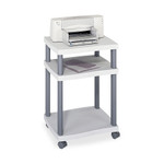 Safco Wave Design Printer Stand, Three-Shelf, 20w x 17.5d x 29.25h, Charcoal Gray View Product Image