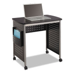 Safco Scoot Computer Desk, 32.25w x 22d x 30.5h, Black/Silver View Product Image