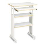 Safco Adjustable Height Stand-Up Workstation, 29.5w x 22d x 49h, Gray View Product Image