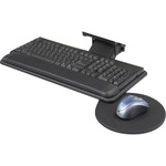 Safco Adjustable Keyboard Platform with Swivel Mouse Tray, 18.5w x 9.5d, Black View Product Image