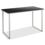 Safco Steel Workstation, 47.25w x 24d x 28.75h, Black/Silver View Product Image