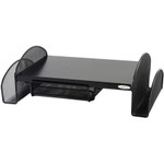 Safco Onyx Mesh Steel Monitor Stand, 19 1/4 x 11 1/4 x 6 1/4, Black View Product Image