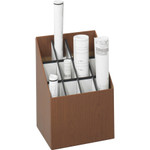 Safco Corrugated Roll Files, 12 Compartments, 15w x 12d x 22h, Woodgrain View Product Image