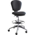 Safco Metro Collection Extended-Height Chair, Supports up to 250 lbs., Black Seat/Black Back, Chrome Base SAF3442BL View Product Image