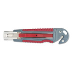 Clauss Titanium Auto-Retract Utility Knife with Carton Slicer, Gray/Red, 3 1/2" Blade View Product Image