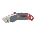 Clauss Titanium Auto-Retract Utility Knife, Gray/Red, 2 3/10" Blade View Product Image