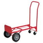 Safco Two-Way Convertible Hand Truck, 500-600 lb Capacity, 18w x 51h, Red View Product Image