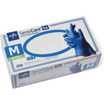 Medline Sensicare Ice Nitrile Exam Gloves, Powder-Free, Medium, Blue, 250/Box View Product Image