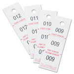 Safco Three-Part Coat Room Checks, Paper, 1 1/2 x 5, White, 500/Pack View Product Image