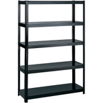 Safco Boltless Steel Shelving, Five-Shelf, 48w x 18d x 72h, Black View Product Image
