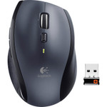 Logitech M705 Marathon Wireless Laser Mouse, 2.4 GHz Frequency/30 ft Wireless Range, Right Hand Use, Black View Product Image