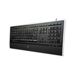 Logitech K740 Illuminated Wired Keyboard, USB, Black View Product Image