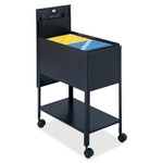 Safco Extra-Deep Locking Mobile Tub File, 13.5w x 24.75d x 28.25h, Black View Product Image