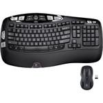 Logitech MK550 Wireless Wave Keyboard + Mouse Combo, 2.4 GHz Frequency/30 ft Wireless Range, Black View Product Image