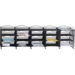Safco Onyx Mesh Literature Sorter, 20 Compartments, 19 x 15.25 x 59, Black View Product Image
