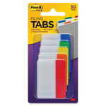 Post-it Tabs 2" and 3" Tabs, 1/5-Cut Tabs, Assorted Primary Colors, 2" Wide, 30/Pack View Product Image