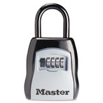 Master Lock Locking Combination 5 Key Steel Box, 3 1/4w x 1 5/8d x 4h, Black/Silver View Product Image