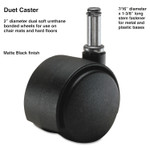 Master Caster Duet Dual Wheels, Polyurethane, C Stem, 110 lbs/Caster, 5/Set View Product Image