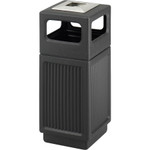 Safco Canmeleon Ash/Trash Receptacle, Square, Polyethylene, 15 gal, Textured Black View Product Image