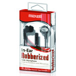 Maxell In-Ear Buds with Built-in Microphone, Black View Product Image