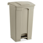 Safco Large Capacity Plastic Step-On Receptacle, 23 gal, Tan View Product Image