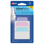 Avery Ultra Tabs Repositionable Standard Tabs, 1/5-Cut Tabs, Assorted Pastels, 2" Wide, 24/Pack View Product Image