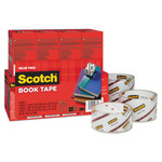 Scotch Book Tape Value Pack, 3" Core, (2) 1.5" x 15 yds, (4) 2" x 15 yds, (2) 3" x 15 yds, Clear, 8/Pack View Product Image